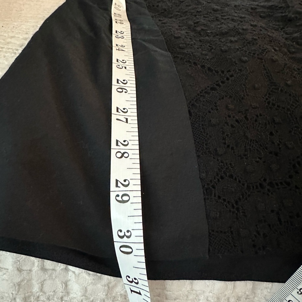 NWT Tibi Black Lace Cotton Mini Dress with Puff Sleeves and Open Back - Picture 9 of 9